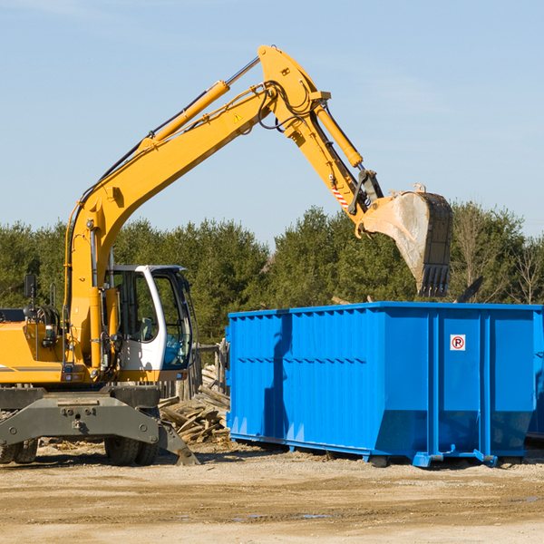 what are the rental fees for a residential dumpster in Young Place